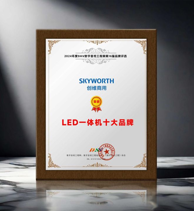 年度LED一体机十大品牌”获奖名单出炉！PG电子游戏麻将胡了荣誉加冕 “2024